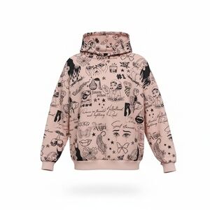 SHEIN Pink Graphic Hoodie